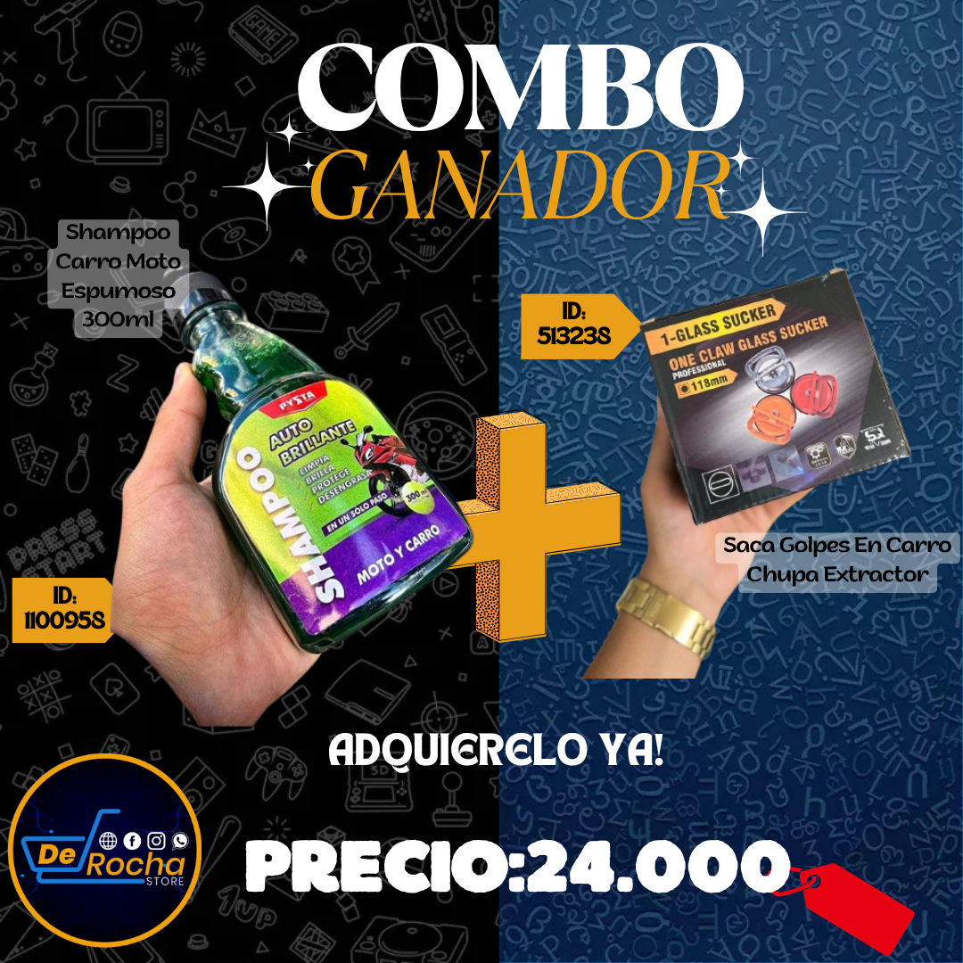 combo shampoo+saca golpes